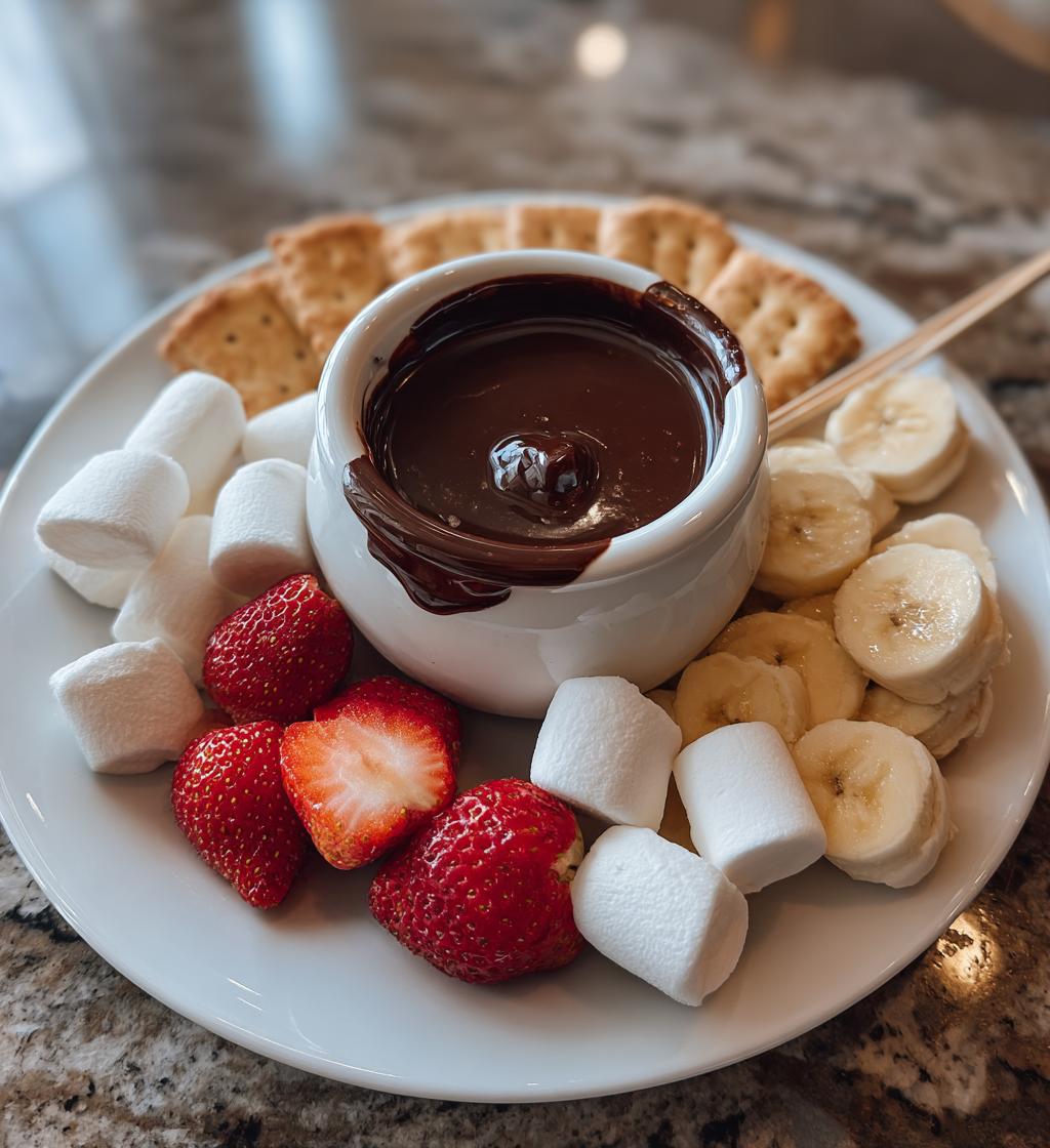 Schokoladenfondue mit Beilagen