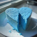 blue heart cake
