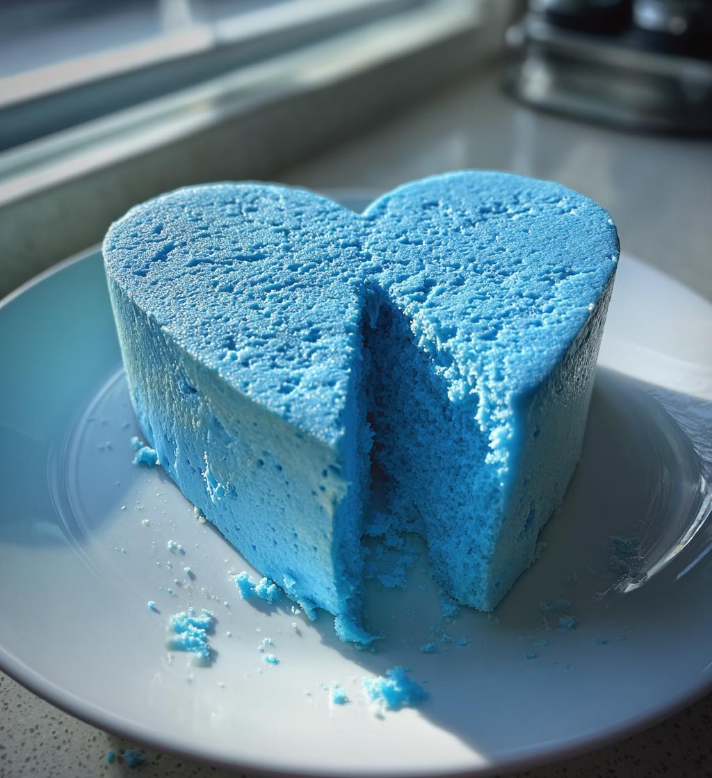 blue heart cake