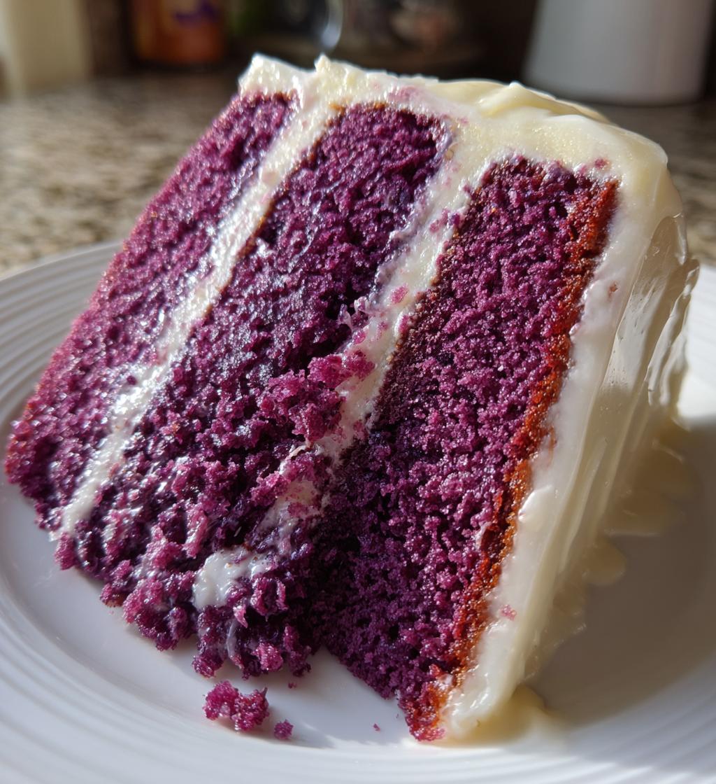 purple heart cake