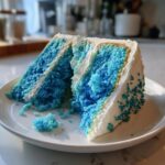 Blauer Herzkuchen