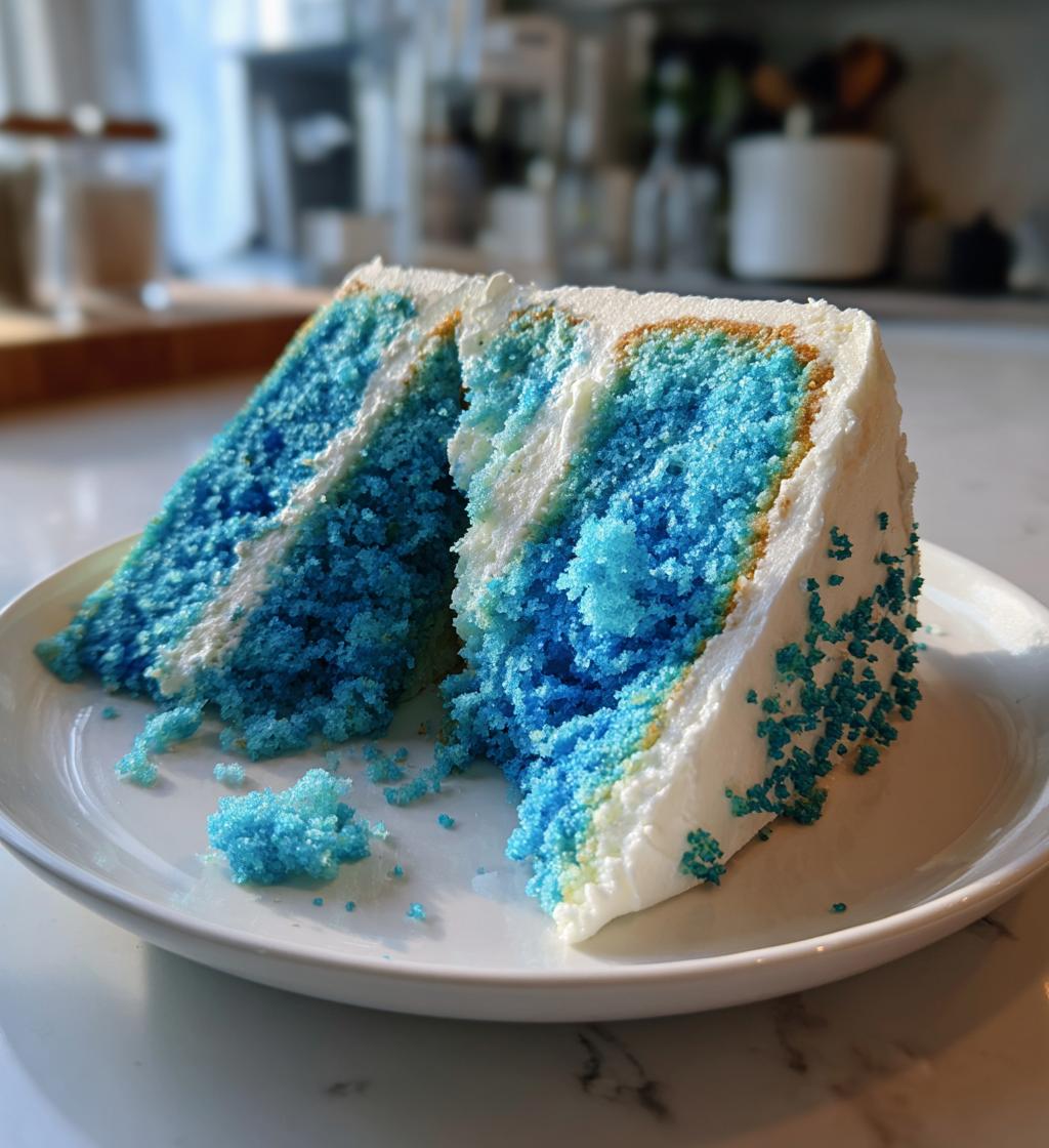 Blauer Herzkuchen