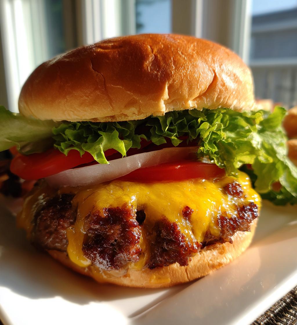 Cheeseburger im Air Fryer