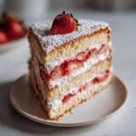 Engelskuchen mit Erdbeer-Shortcake