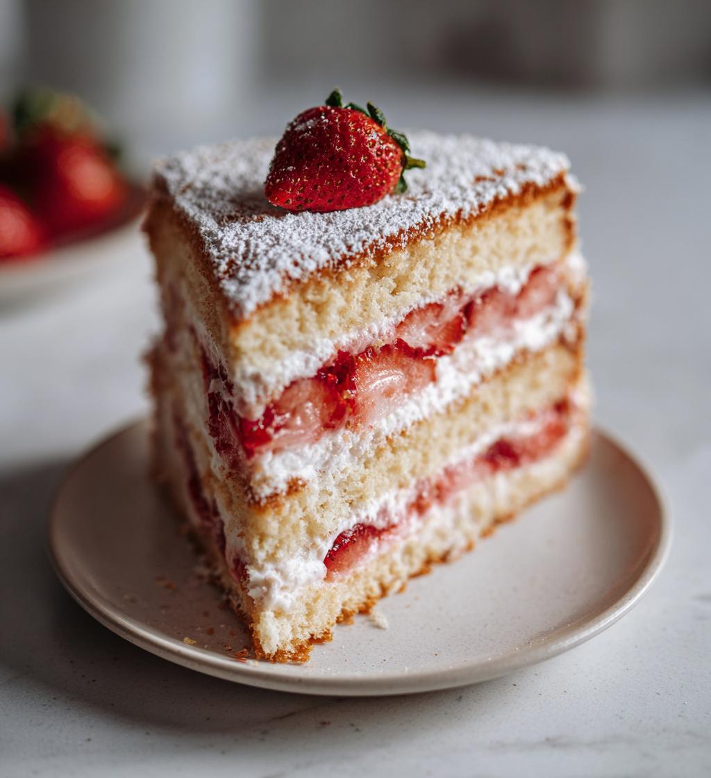Engelskuchen mit Erdbeer-Shortcake