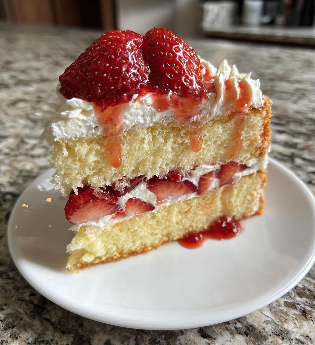 Erdbeer Sahnekuchen Hintergrundbild