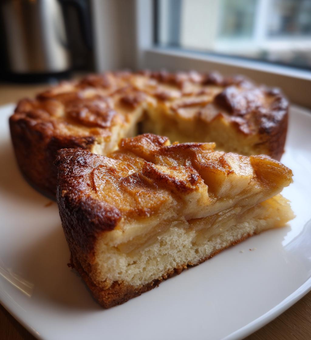 Gedeckter Apfelkuchen