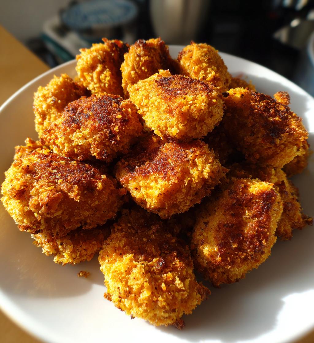 Hausgemachte Hähnchen Nuggets im Air Fryer