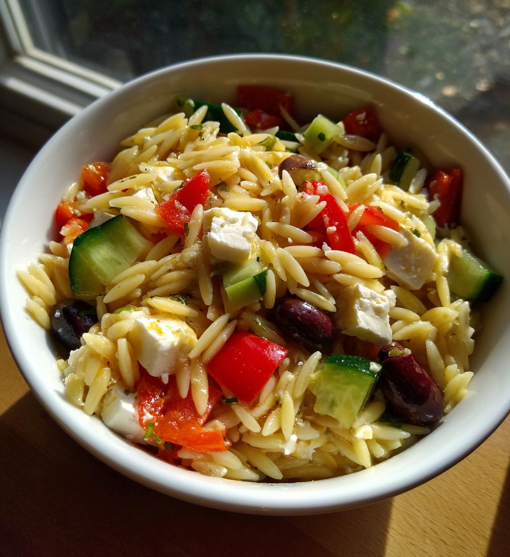Kalter Kritharaki-Nudelsalat