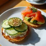 Reiswaffeln belegt