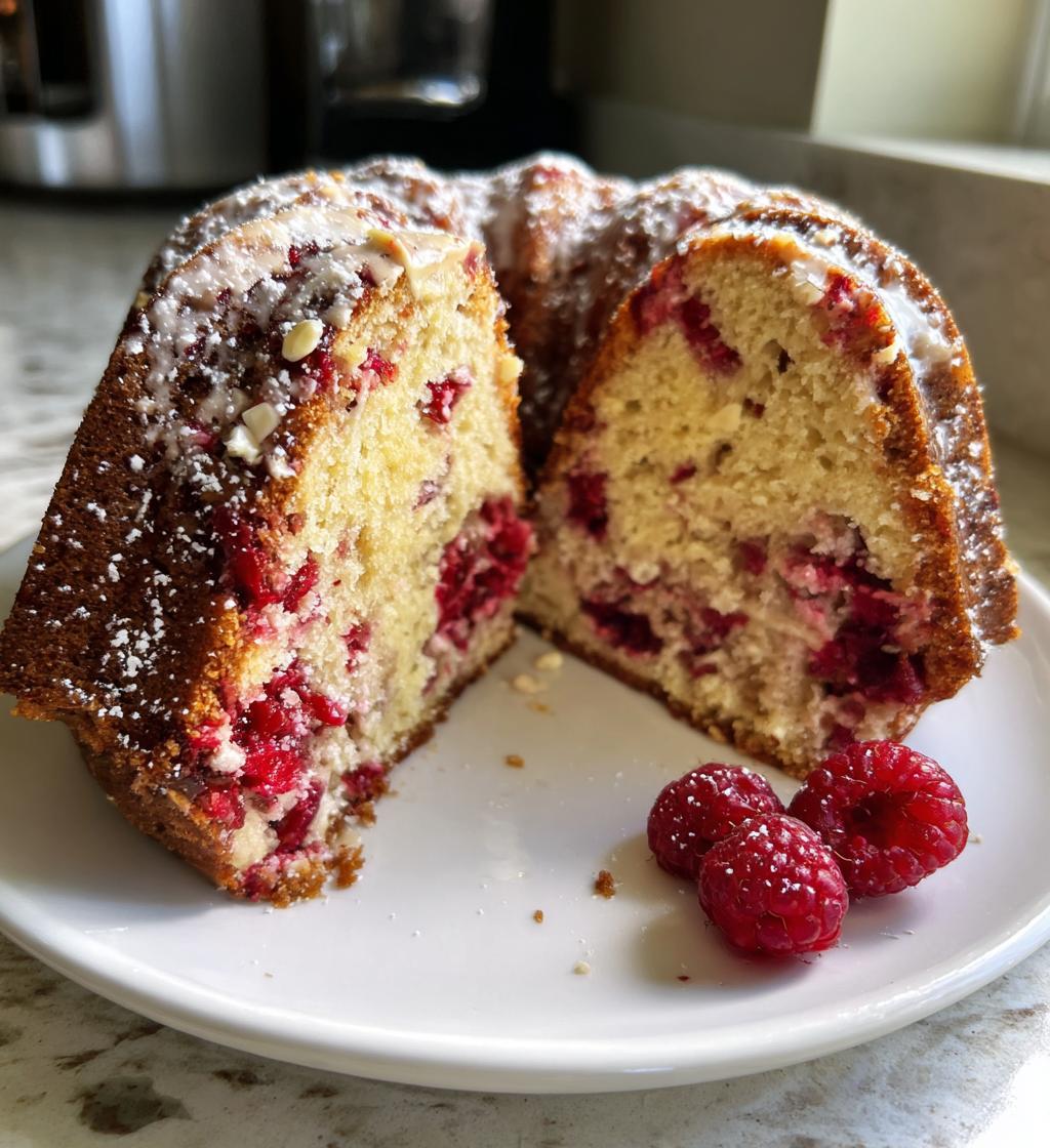 Weißschokoladen Himbeer Gugelhupf