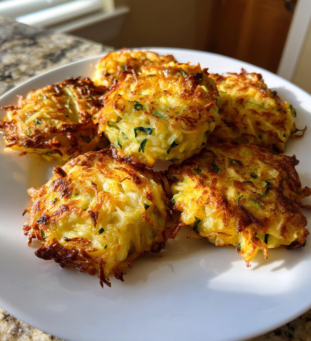 Zucchini Puffer im Air Fryer