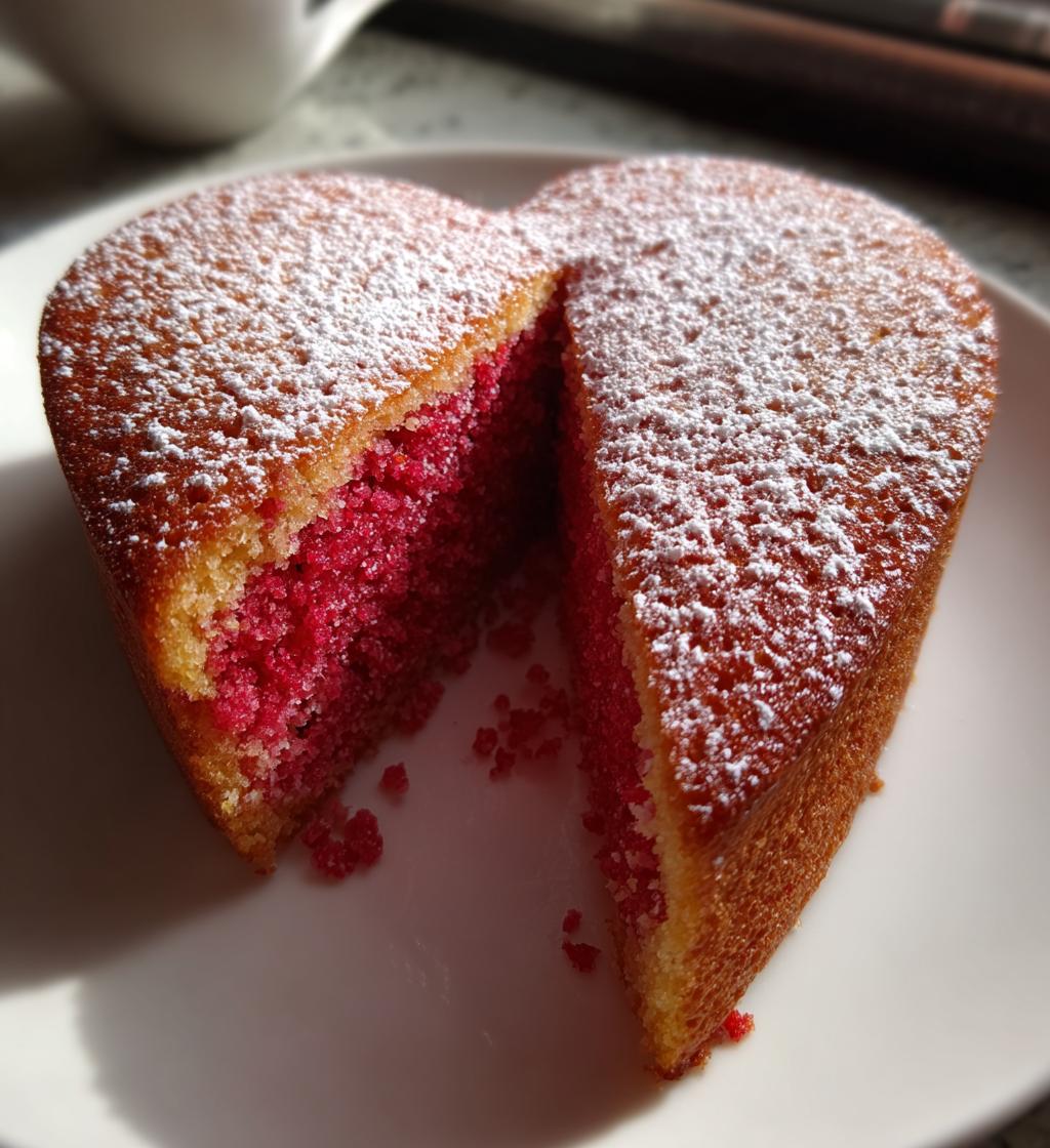 heart birthday cake