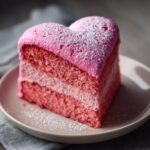 pink heart cake