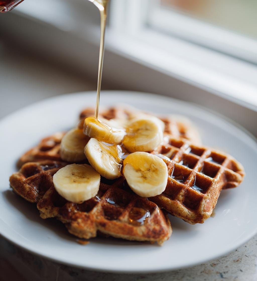 Einzigartige Bananen Haferflocken Waffeln in nur 10 Minuten