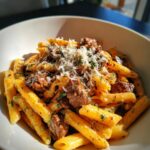 cremige rindfleisch pasta