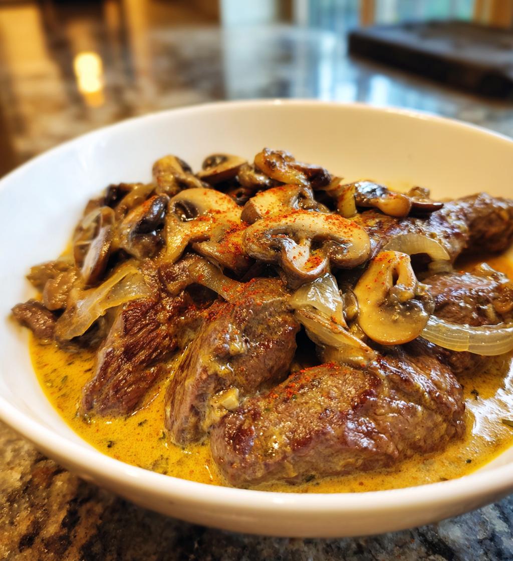 keto rindfleisch stroganoff
