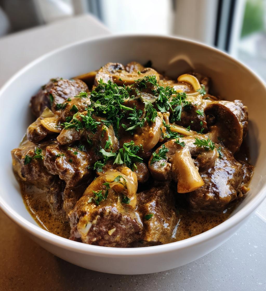 rindfleisch stroganoff mit hackfleisch