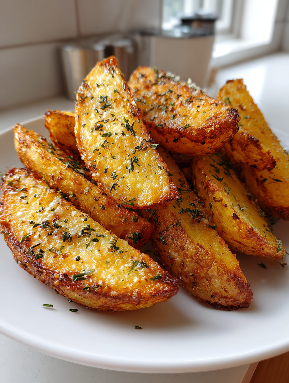 airfryer rezepte: Knusprige Luftfritteuse Kartoffelspalten einfach