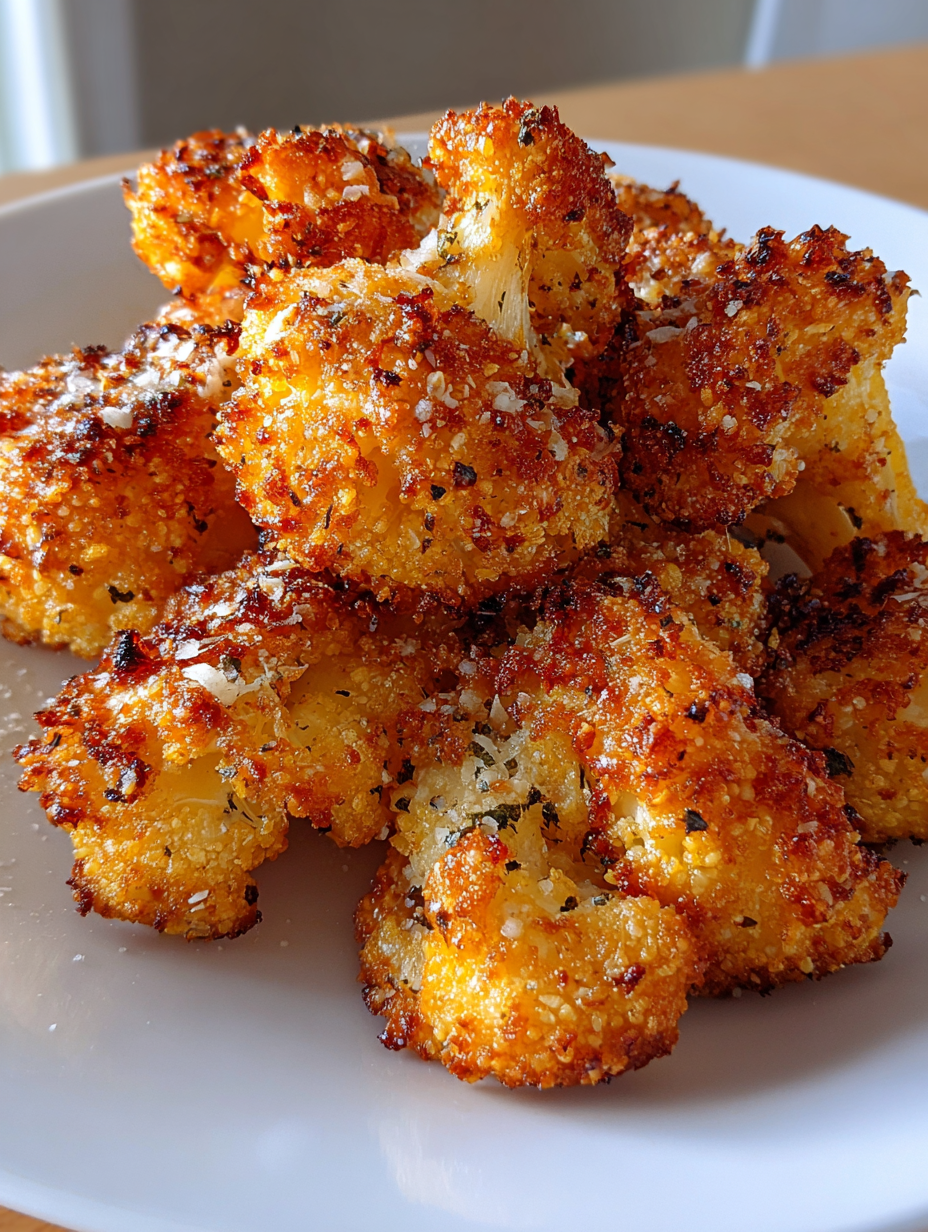 blumenkohl rezepte airfryer: Knuspriger Blumenkohl mit Parmesan