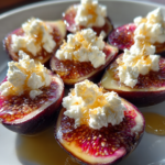 feigen rezepte frische: köstliche Frische Feigen mit Honig und Ziegenkäse