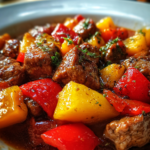 gulasch rezept: Ungarisches Gulasch mit Paprika und Kartoffeln