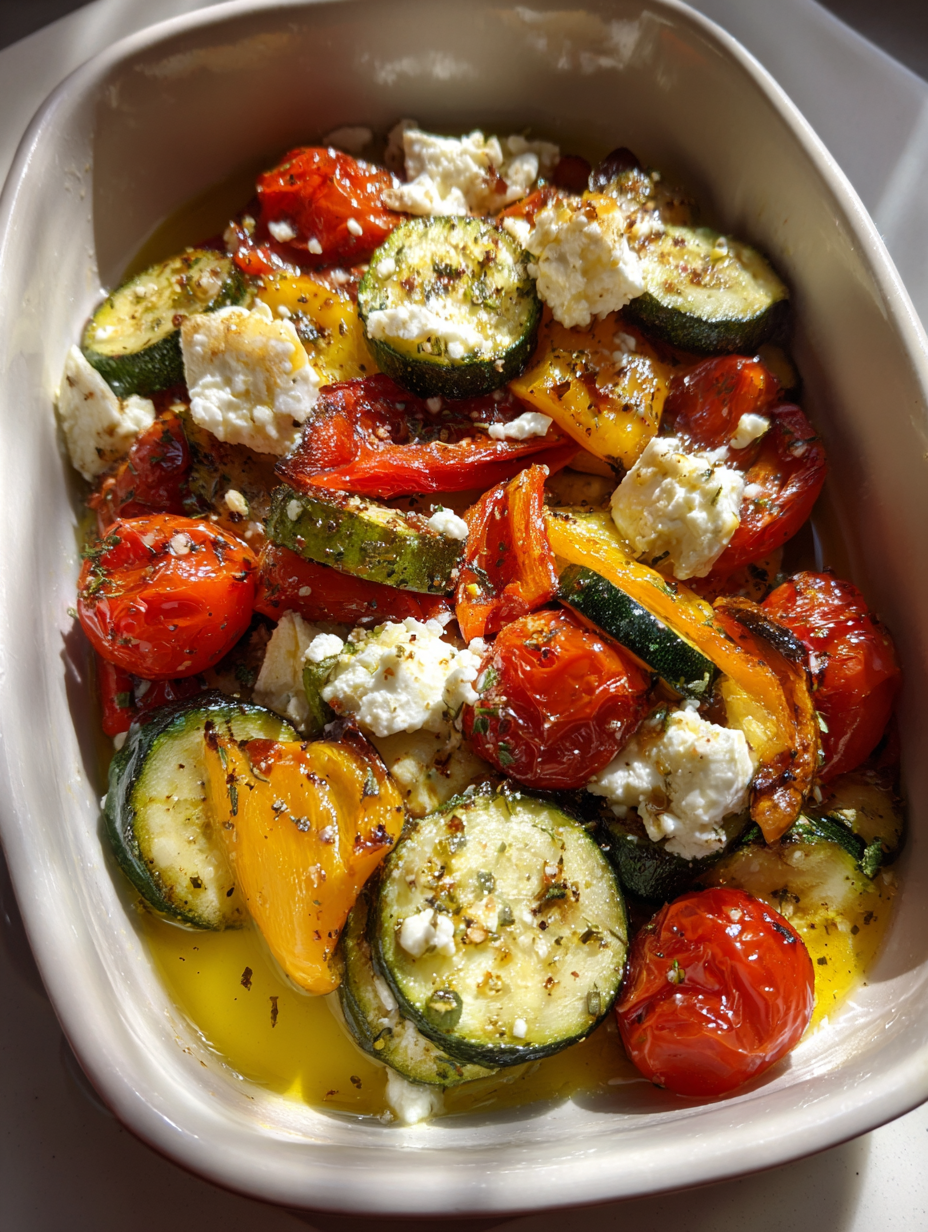 mediterrane rezepte: Einfache Gemüsepfanne mit Feta genießen