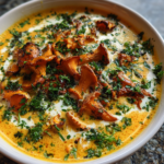 pfifferlinge: einfacher Salat mit Walnüssen und Ziegenkäse