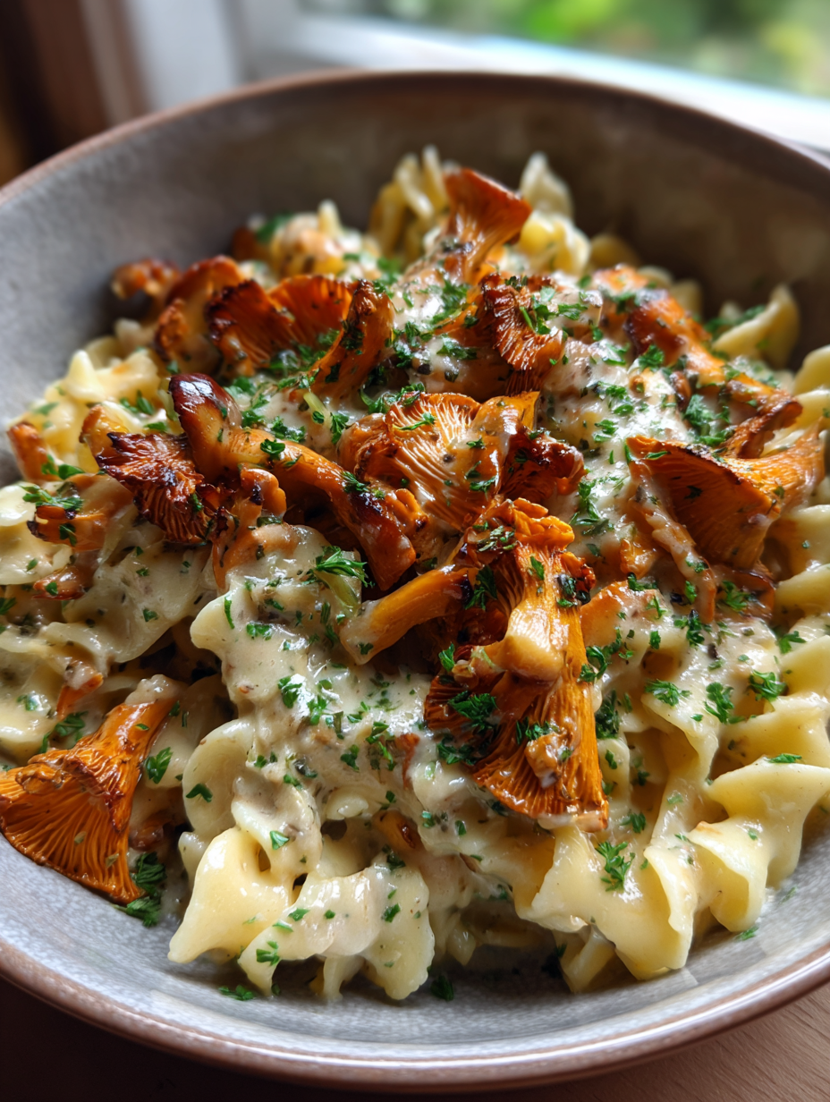 pfifferlinge rezept italienisch: cremige Pfifferlinge alla Panna mit Kräutern