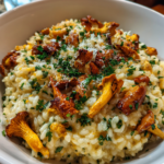 rezept mit pfifferlingen: cremige Suppe mit Sahne und Kräutern