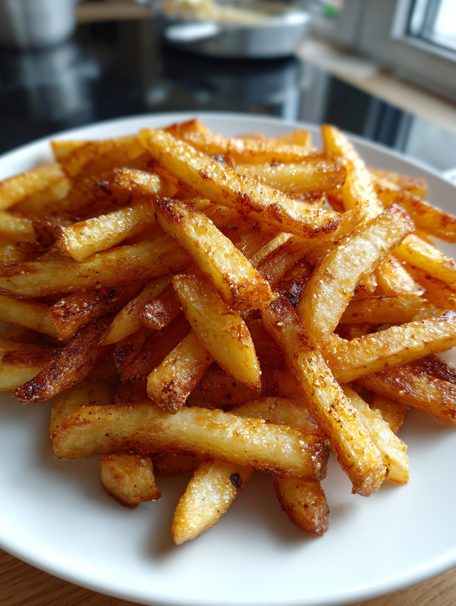 rezepte airfryer: Krosse Luftfritteuse Pommes Frites perfekt zubereitet