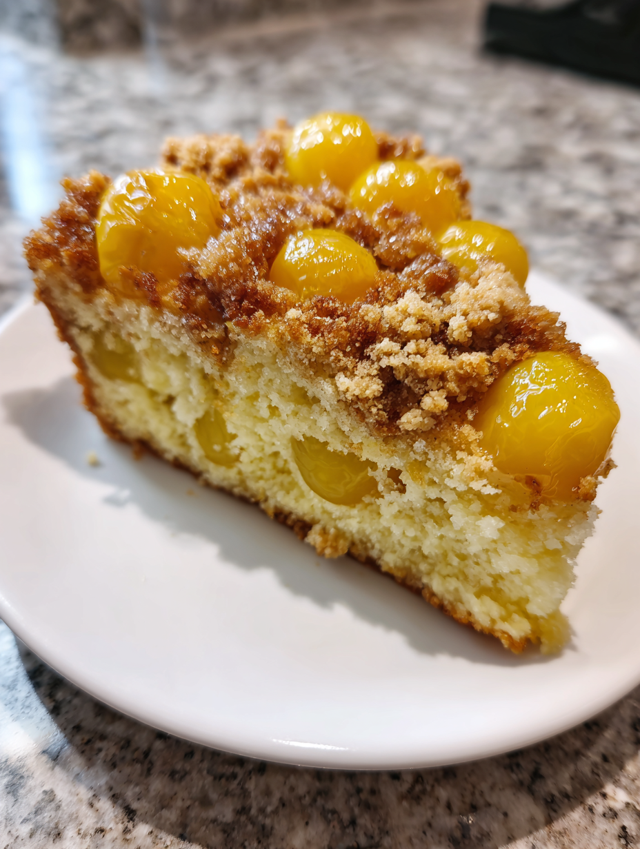 rezepte mit mirabellen: einfacher Mirabellenkuchen mit Streuseln