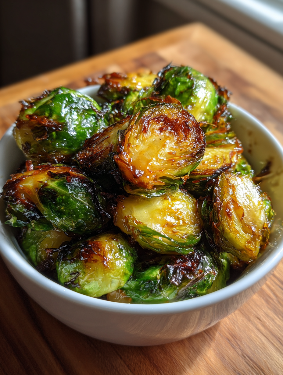 rosenkohl airfryer rezept​: köstliche karamellisierte Rosenkohlhäppchen