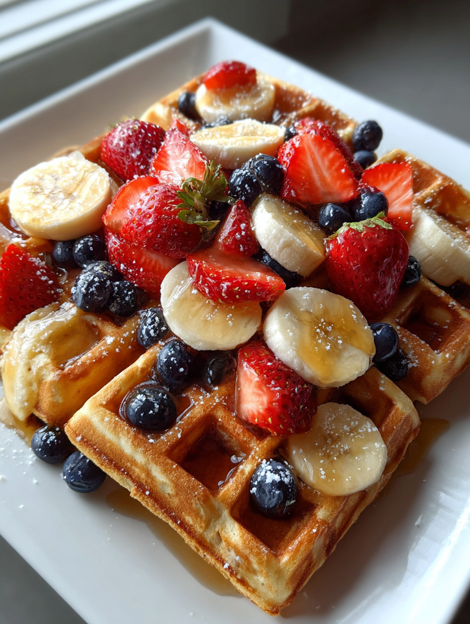 waffeln rezept: Perfekte Buttermilch-Waffeln mit frischen Früchten