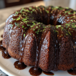 zucchini kuchen: leckerer Nusskuchen mit Schokoladenglasur