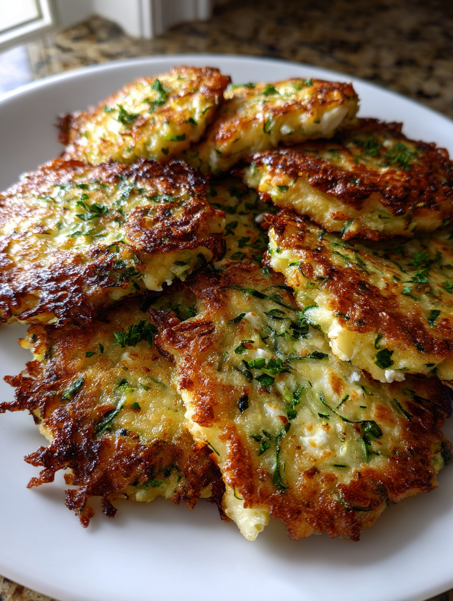 zucchinipuffer: Einfaches Rezept mit köstlichem Kräuterquark