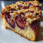 zwetschgenkuchen: saftiger Kuchen mit knusprigen Streuseln