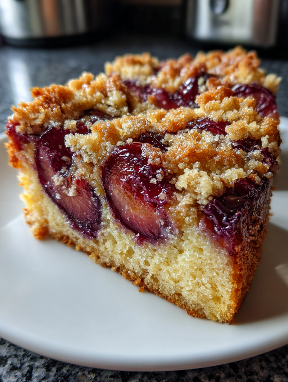 zwetschgenkuchen: saftiger Kuchen mit knusprigen Streuseln