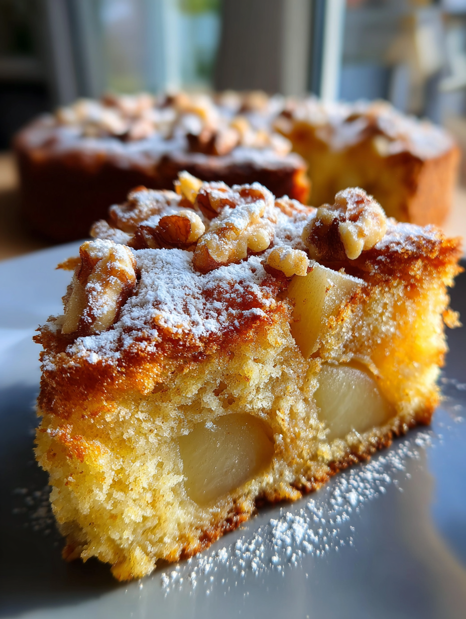 Birnenkuchen mit Walnüssen: Einfacher und leckerer Herbstgenuss