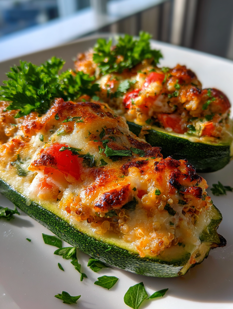 Gefüllte Zucchini im Ofen: Ein einfaches und leckeres Rezept