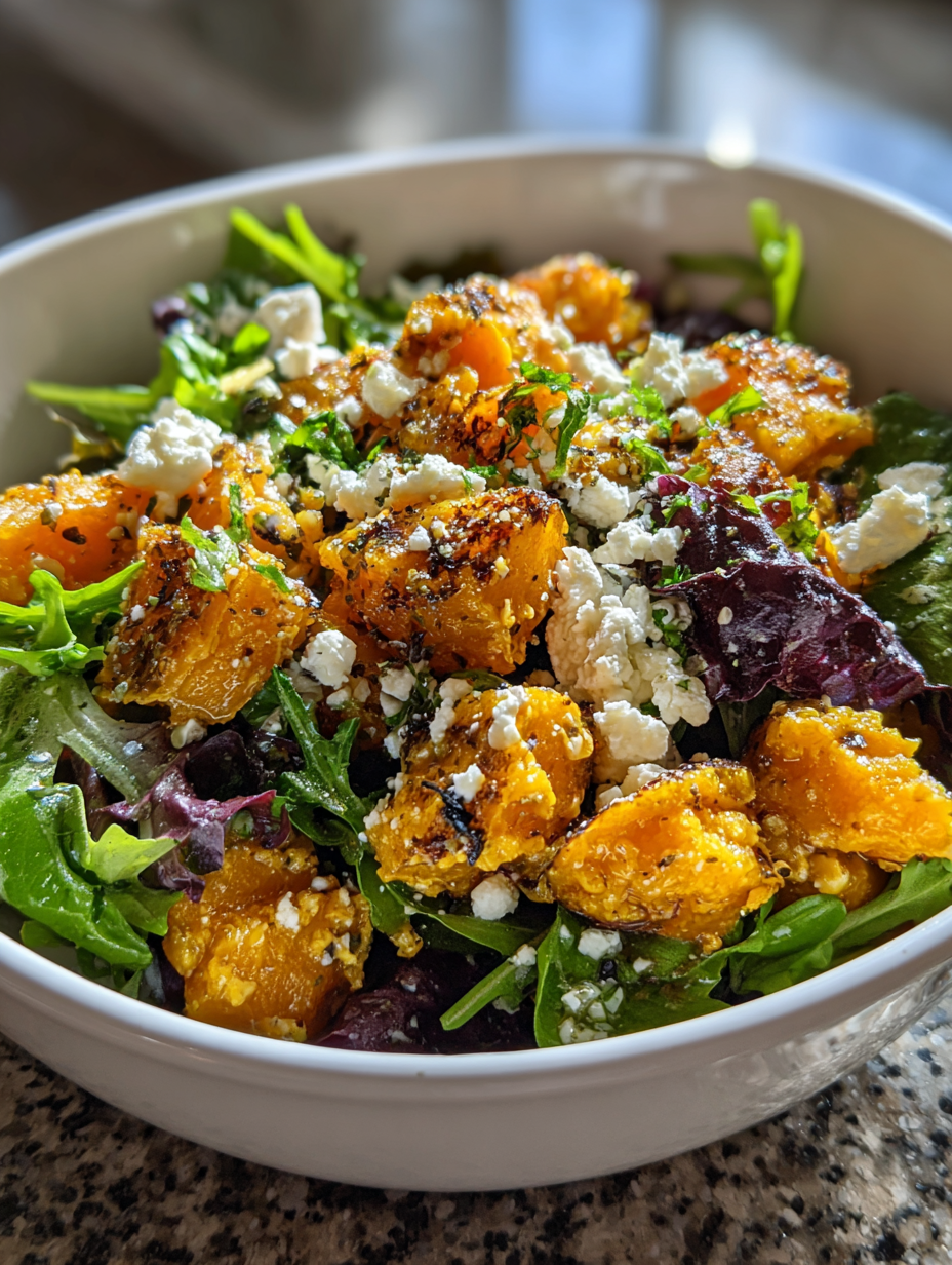 Herbstsalat mit Kürbis und Feta: Ein einfaches und köstliches Rezept