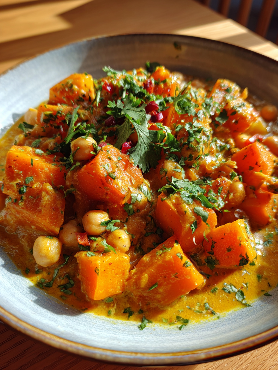 Kürbis Curry mit Kichererbsen: Einfaches und leckeres Rezept