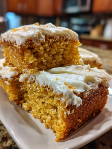 Kürbiskuchen mit Frischkäsefrosting: Ein einfaches Herbstvergnügen
