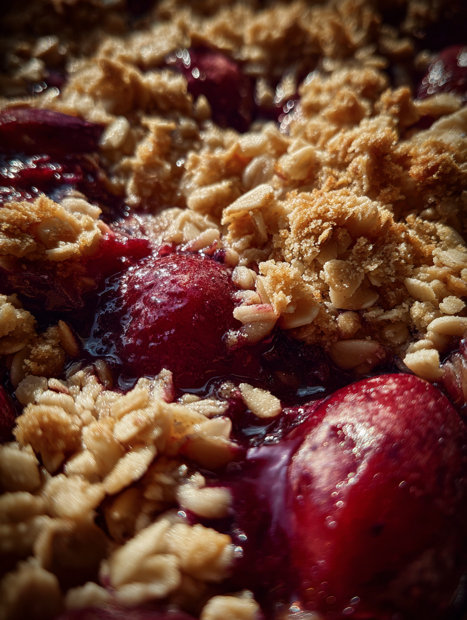 Pflaumencrumble mit Haferflocken: Ein einfaches und köstliches Dessert