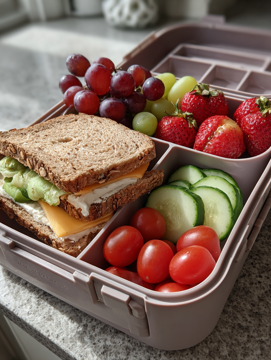 Schulkind Frühstück Ideen: Bunte Pausenbrot-Box für Schulanfänger