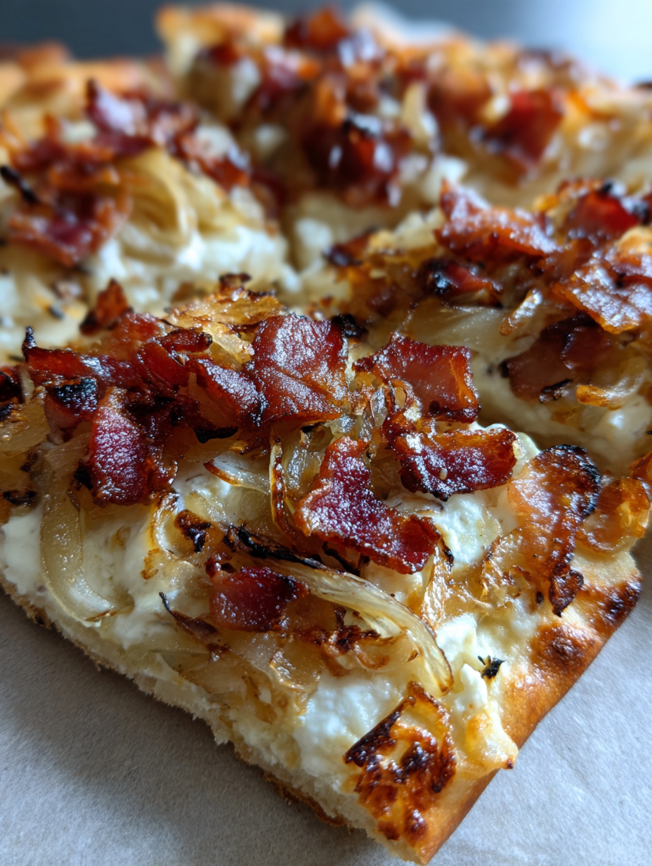 Airfryer Flammkuchen mit Speck und Zwiebeln: Ein einfaches Rezept