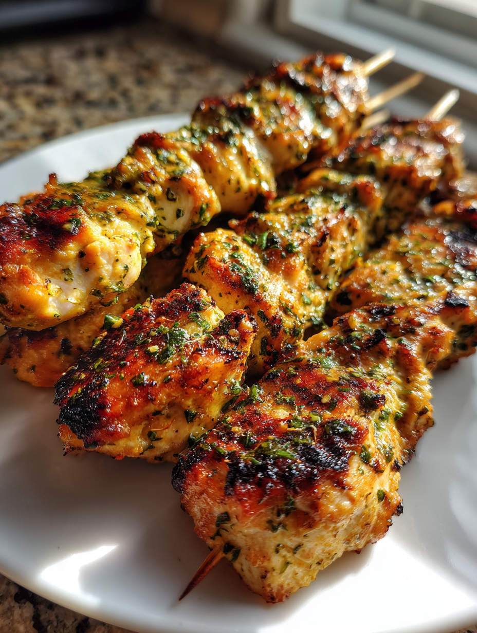 Hähnchen-Spieße mit Knoblauch und Kräutern aus dem Airfryer: Einfache und köstliche Grillvariationen